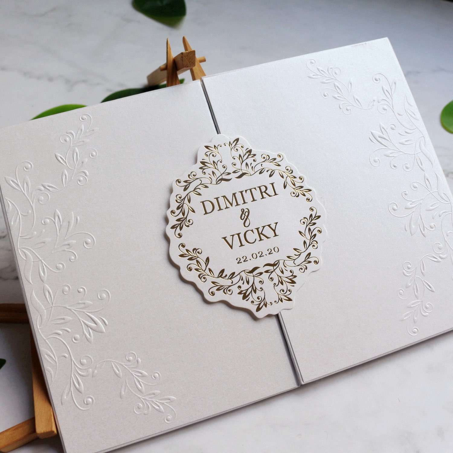 Embossing Invitation Card Beautiful Invitation Card With Hard Cover Customized